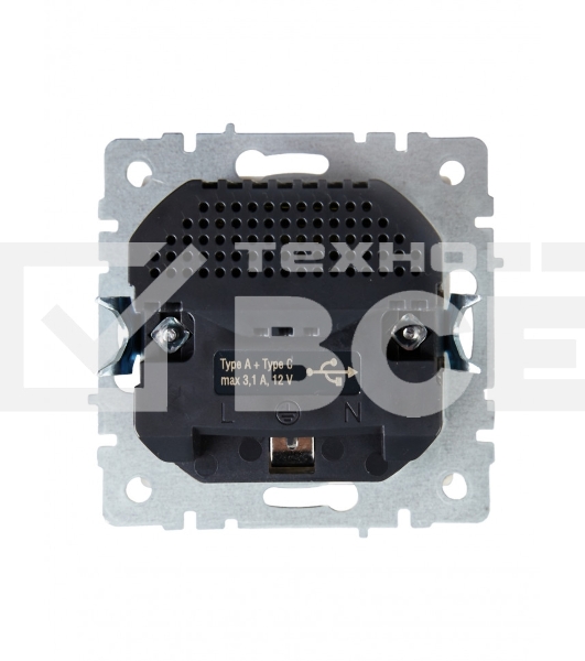 Розетка 1-местная IEK BRITE РЮш11-1-БрКр (BR-R14-16-U22-018-K10) с заземлением, с защитными шторками, 16А, с USB A+C 18 Вт, бежевый