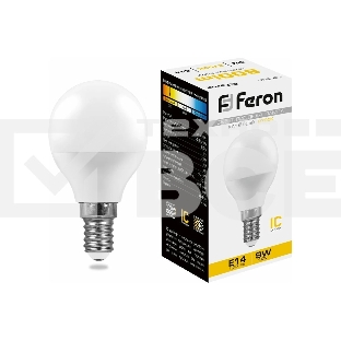 Лампа светодиодная FERON LB-550 (25801) 9W 230V E14 2700K G45