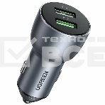 Автомобильное зарядное Ugreen CD213-10144 Gray (10144), фото2