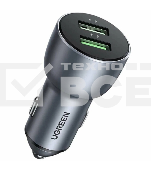 Автомобильное зарядное Ugreen CD213-10144 Gray (10144)