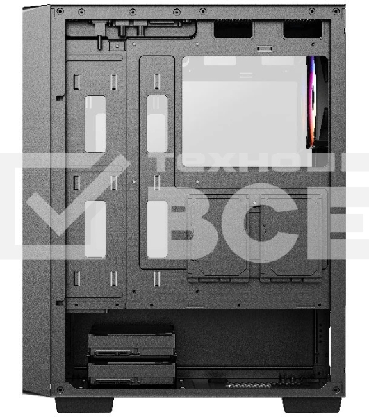 Компьютерный корпус Powercase Mistral AY4B ARGb, Tempered Glass, 4x 120мм ARGb Fans, черный, ATX (CMAYB-A4)