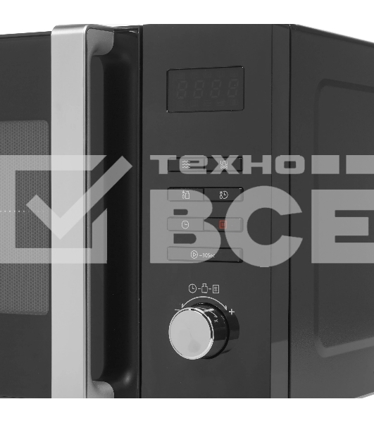 Микроволновая печь Hyundai HYM-M2062 черный, 23 л, 800 Вт, переключатели - поворотный механизм/кнопки