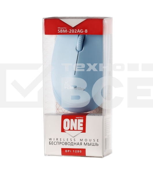 Мышь беспроводная Smartbuy (SBM-202AG-B) ONE 202AG-B, голубой