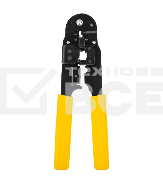 Обжимные клещи Deli DL381008 RJ45 Размер: 205мм. Спецификация обжима: 8P. Холоднокатаный стальной лист с черной отделкой, ручка из ПВХ. Лезвие SK5. Инструмент для зачистки проводов, кусачки и обжимной инструмент 3-в-1.