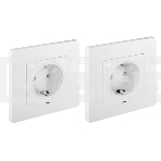 Комплект две умные встраиваемые розетки HOMMYN 2RKNWOZ01W, фото 1