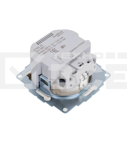 Розетка 16А с USB A+C (5В/2,4А/3 А, 2х5В/1,5А), мех SE AtlasDesign Бежевый