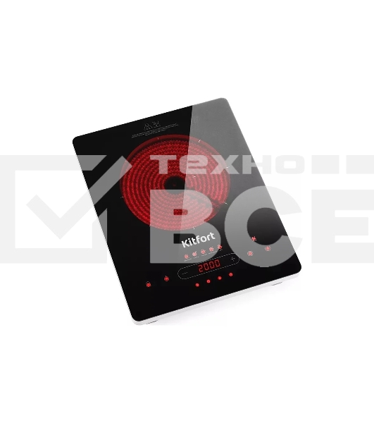 Плита настольная инфракрасная Kitfort КТ-153 черный/серебристый стеклокерамика