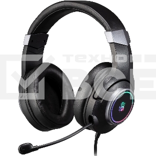 Гарнитура проводная с микрофоном A4Tech Bloody G350 черный 2м мониторные USB оголовье (G350 USB, BLACK)