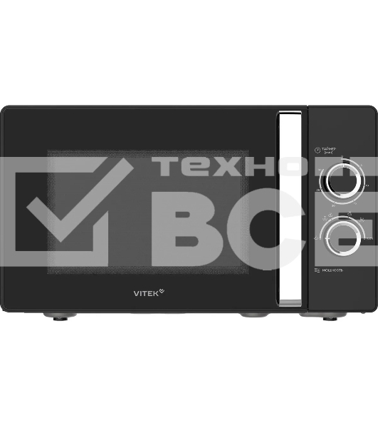 Микроволновая печь Vitek VT-MW1225 черный/хром, 25 л, 900 Вт, переключатели - поворотный механизм