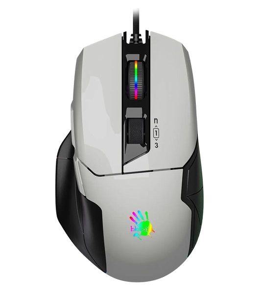 Мышь проводная A4Tech Bloody W70 Max белый, 10000 dpi, USB, кнопки - 9