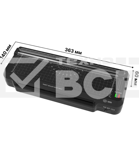 Ламинатор Cactus CS-LAB-F1 черный A4 (70-125мкм) 25 см/мин (2 вал.) хол. лам. лам. фото