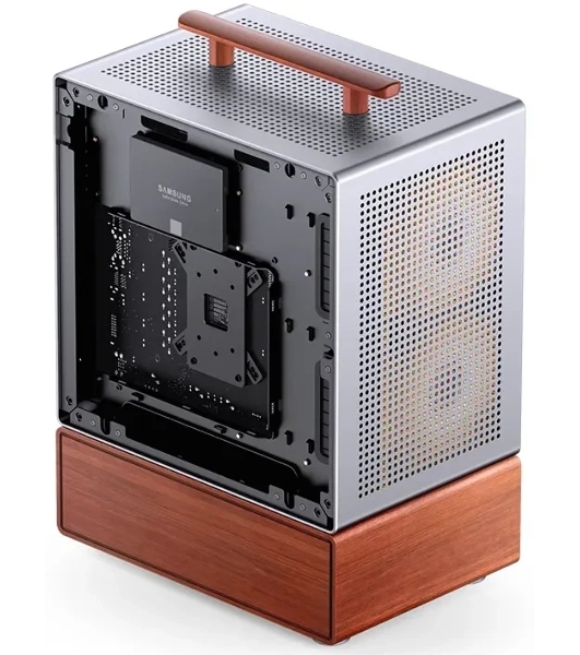 Корпус Jonsbo T7 Silver, Mini-Tower, серебристый