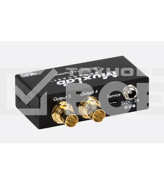Усилитель-распределитель MuxLab 500727 12G-SDI 1х4