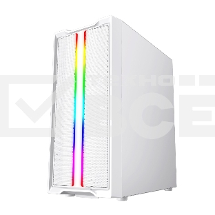 Компьютерный корпус Powercase Mistral Evo White, Tempered Glass, 1x 120mm PWM ARGb fan + ARGb Strip + 3x 120mm PWM non LED fan, белый, ATX (CMIEW-F4S)