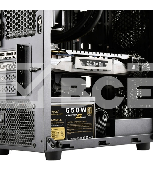 Компьютерный корпус Silverstone SST-PS15B-PRO Precision Mini Tower Micro ATX Computer Case, tempered glass, 2x 120мм ARGb, 1x ARGb Controller, black