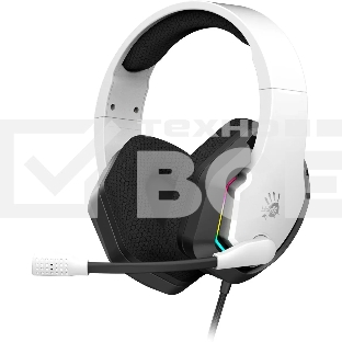 Наушники с микрофоном A4Tech Bloody G260p белый/черный 2м мониторные USB оголовье (G260P)