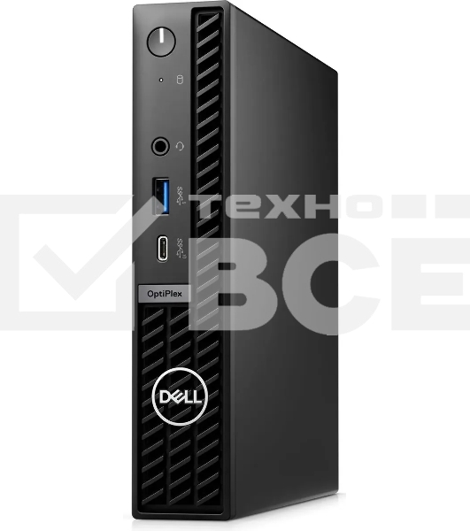 Неттоп Dell Optiplex 7020 Micro i3 14100T (2.7) 16Gb SSD512Gb UHDG 730 Linux Ubuntu GbitEth 260W мышь клавиатура черный (7020-3620)