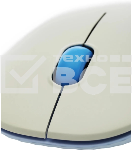 Мышь беспроводная Acer OMR205 белый/голубой, 1200 dpi, радиоканал, USB, кнопки - 3