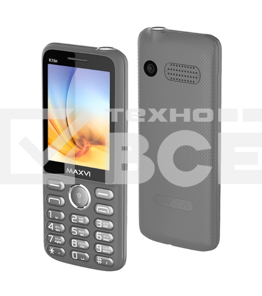 Мобильный телефон Maxvi K15n серый