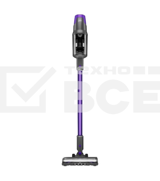 Пылесос вертикальный Centek CT-2572 фиолетовый/черный, питание от аккумулятора, 230 Вт, уборка сухая, пылесборник 1.2 л, работа от АКБ max 90 мин
