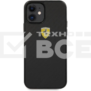 Чехол (клип-кейс) для Apple iPhone 12 mini Ferrari черный (FERCAHCP12SBK)