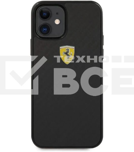 Чехол (клип-кейс) для Apple iPhone 12 mini Ferrari черный (FERCAHCP12SBK)