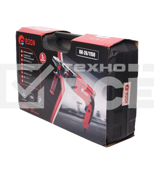 Перфоратор EDON RH-26/1150 черный/красный 9277