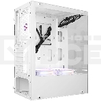 Компьютерный корпус Ginzzu CL310 ATX FAN 3*12LD4 FRGb передняя панель Стекло белый, фото4