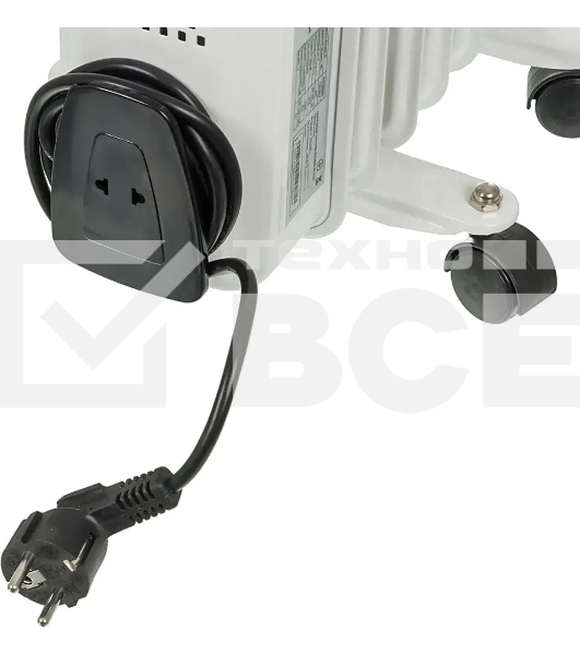 Обогреватель масляный Ballu Classic BOH/CL-07WRN (7 секций), белый, 1500 Вт, 20 м2, термостат