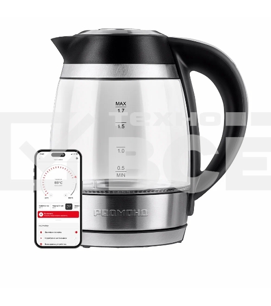 Чайник электрический умный Redmond SkyKettle KG-230S черный/хром