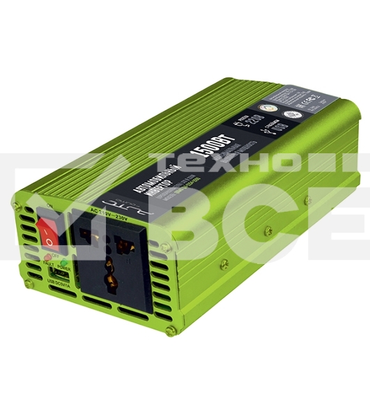 Автомобильный инвертор (преобразователь) 12В в 220В, Модель QUMO QAI-1154-1500 (AVCN-Q1500)