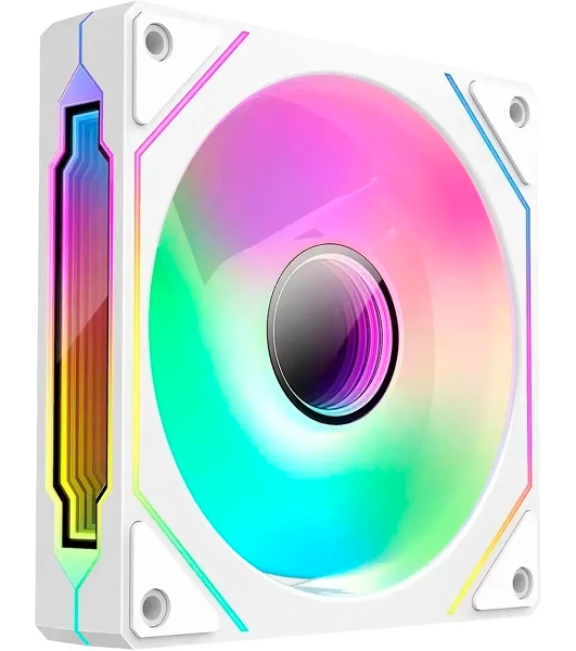 Вентилятор для корпуса Bloody CF-12 LCD ARGb 120х120x25 белый 4-pin 32дБ (упак.:1шт) (CF-12-ARGb120-WH) Ret