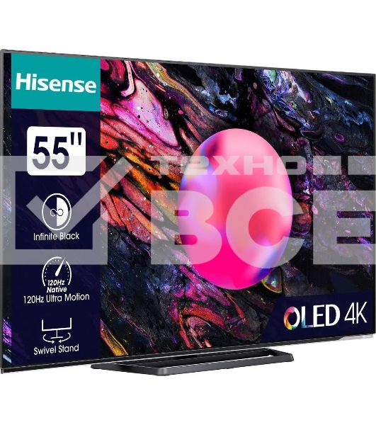Телевизор Hisense 55' 55A85K черный OLED UHD 120Hz Vidaa