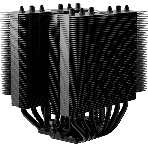 Кулер для процессора PCCooler RT620 PRO BK (250W, 4-pin PWM, 153mm, Al/Cu, 6x6mm, 2x120mm, 73.32CFM, 34.9dBA, 2200RPM, S: 1851/1700/1200/115X, AM5/AM4, черный), фото6