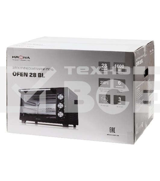 Электрическая мини-печь Krona OFEN 28 BL