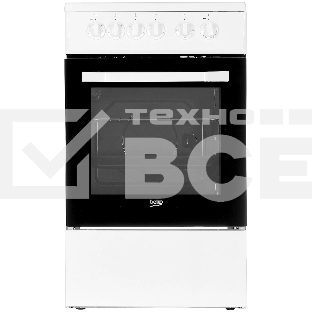 Плита электрическая Beko FFSS57000W белый, конфорок 4 электрических, духовка 60 л, 50 см x 85 см x 60 см
