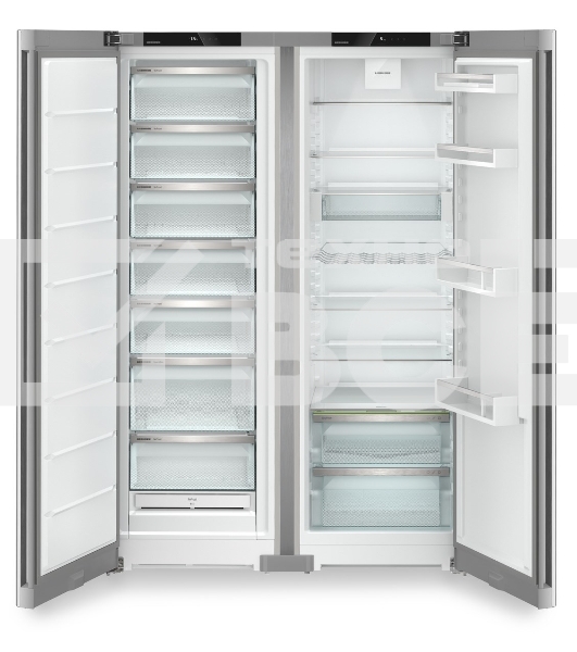 Холодильник Liebherr XRFsf 5220-22 001 (SFNsfd 5227-22 001 + SRsfd 5220-22 001) серебристый двухкамерный 398/271л морозилка сбоку, No Frost, Side by Side