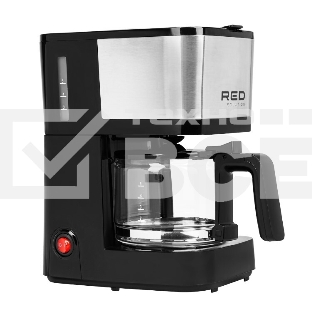 Кофеварка капельная Red Solution RCM-M1528 черный/серебристый, исп. кофе - молотый, 0.6 л, 600 Вт.