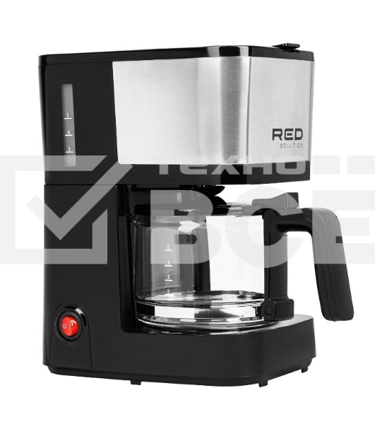 Кофеварка капельная Red Solution RCM-M1528 черный/серебристый, исп. кофе - молотый, 0.6 л, 600 Вт.