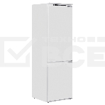 Встраиваемый холодильник Maunfeld MBF193NFW1GR Inverter белый двухкамерный 257/84 л морозилка снизу, No Frost, фото 1