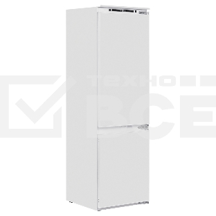 Встраиваемый холодильник Maunfeld MBF193NFW1GR Inverter белый двухкамерный 257/84 л морозилка снизу, No Frost