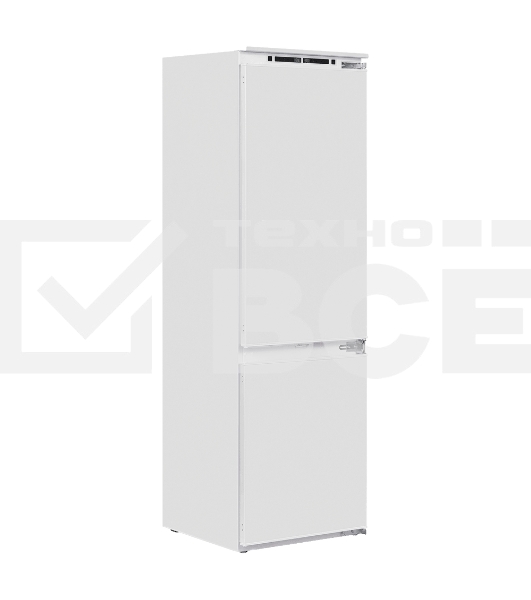 Встраиваемый холодильник Maunfeld MBF193NFW1GR Inverter белый двухкамерный 257/84 л морозилка снизу, No Frost
