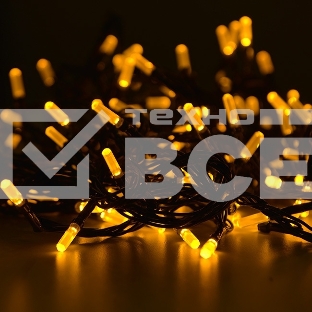 Гирлянда светод. Funray Лучики, SE-BEAM-110Y, 10М, 100LED, желтый, темно-зел. шн. 0,7м, контр.