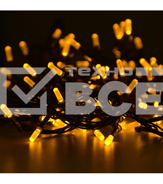 Гирлянда светод. Funray Лучики, SE-BEAM-110Y, 10М, 100LED, желтый, темно-зел. шн. 0,7м, контр.