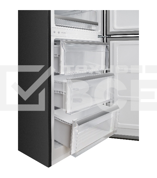 Холодильник DeLonghi DCS 19NFI NB DAMIANO черный двухкамерный 230/100л морозилка снизу, No Frost