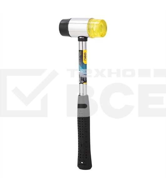 Рихтовочный молоток Deli DL5340 Длина 315 мм, боек резина+пластик (содержит железный песок, не отскакивает при ударе), рукоятка сталь с резиновым покрытием