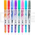 Набор ручек роллер Deli Think EQ300-8C ассорти, d=0.5мм, ассорти чернила (8шт) стреловидный пишущий наконечник, фото 1