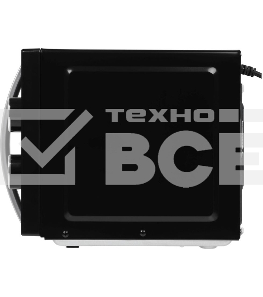 Микроволновая печь Hyundai HYM-M2055 черный/серебристый, 20 л, 700 Вт, переключатели - поворотный механизм