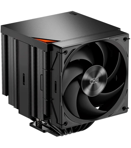 Кулер для процессора PCCooler RZ620Pro TC BK (265W, 4-pin PWM, 160mm, Al/Cu, 6x6mm, 2x120mm, 80CFM, 36.2dBA, 2400RPM, S: 1851/1700/1200/115X, AM5/AM4, black)