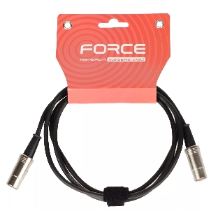 Кабель MIDI FORCE MCC-02/1.5MIDI DIN 5-pin - MIDI DIN 5-pin, высококачественный, диаметр 6 мм, для подключения синтезаторов, звуковых модулей и др. оборудования, профессиональные металлические разъемы, длина 1,5 м, черный